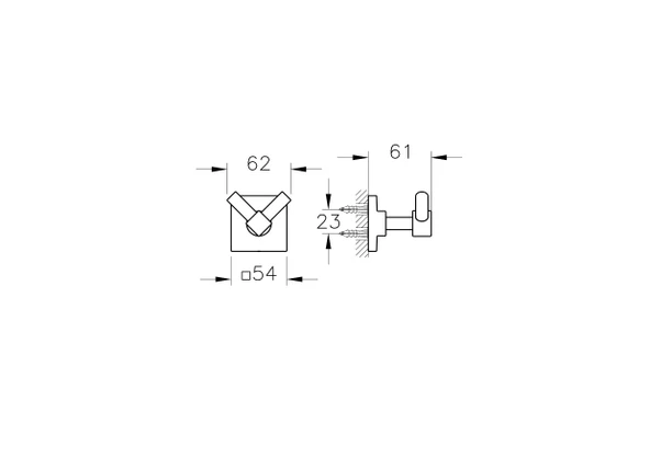 A4480136 - Vitra Root İkili Askı, Mat Siyah - Resim 2