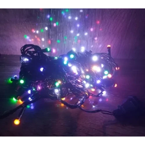 Mey İthalat® 10m 100 Led Damla Uçlu RGB Işık SİYAH Kablo ürün görseli 1