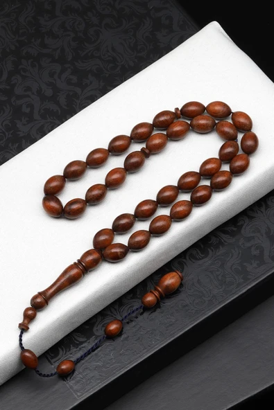 Yılan Ağacı Tesbih 7 x 11 mm Beyzi Kesim - T-1858 ürün görseli 1