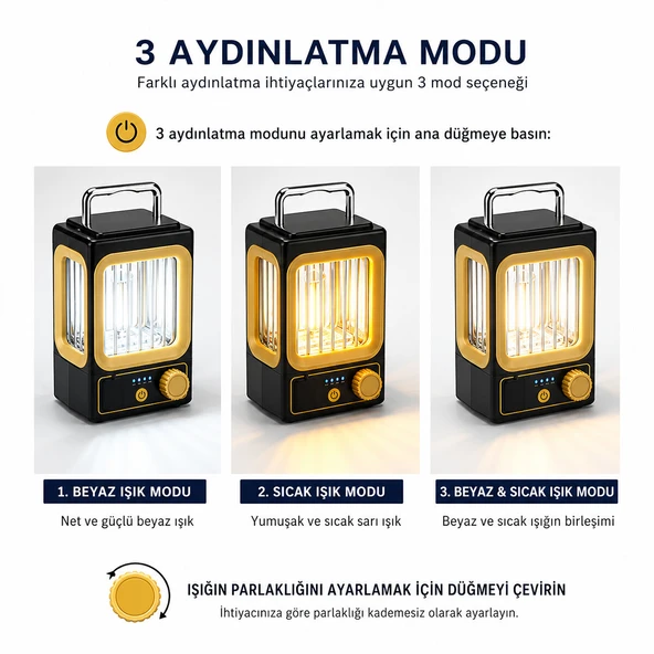 SOLAR - GÜNEŞ ENERJİLİ USB ŞARJLI NOSTALJİ SOLAR LAMBA 1500mAh HS-234 (5224) ürün görseli 1