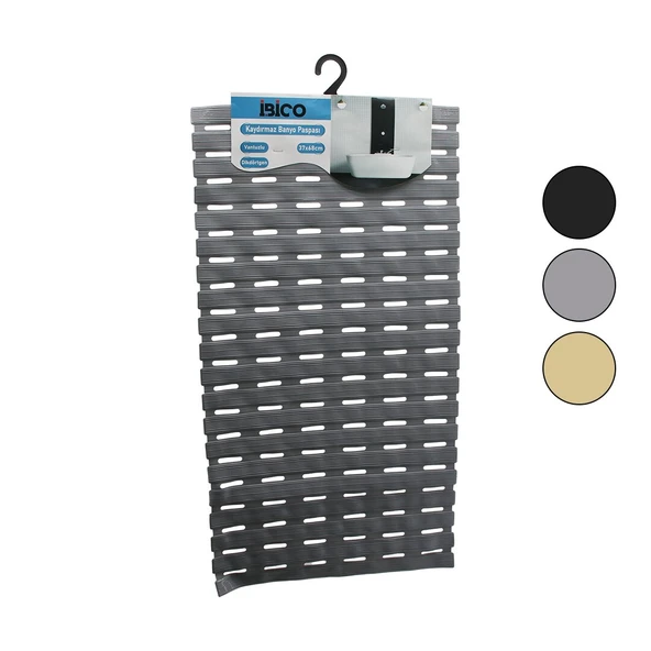 DİKDÖRTGEN-EKO PVC   VANTUZ-RENKLİ  KAYDIRMAZ BANYO - KÜVET PASPAS37X68CM (5224) ürün görseli 1