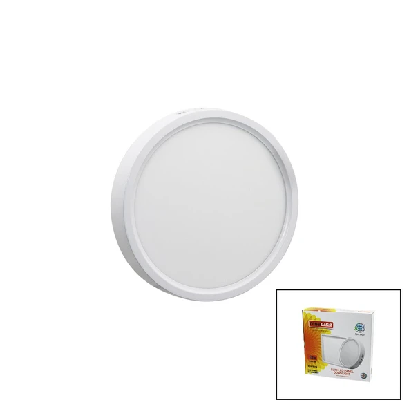 NİSALUCE EPL-18SÜ 18W BEYAZ METAL KASA SIVA ÜSTÜ YUVARLAK LED SLİM PANEL 1260LM BEYAZ=6500K 30.000 SAAT ÖMÜR (5224) ürün görseli 1