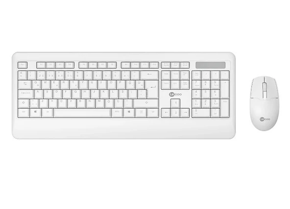 Lenovo Lecoo KW202 Q Türkçe Kablosuz Beyaz Klavye + Mouse Seti ürün görseli 1