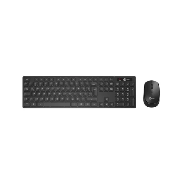 Lecoo KM2001 Kablosuz Türkçe Q Klavye & Mouse Set Siyah ürün görseli 1