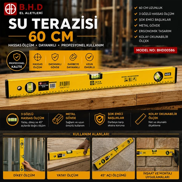 60CM  SU TERAZİSİ   TURUNCU METAL KTX-1121 (5224) ürün görseli 1