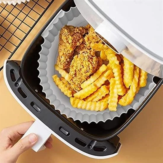 Renkli Isıya Dayanıklı Yıkanılabilir Silikon Fırın Ve Airfryer Yuvarlak Pişirme Matı 20 Cm (5224) ürün görseli 1