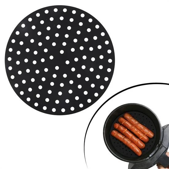 Renkli Isıya Dayanıklı Yıkanılabilir Silikon Fırın Ve Airfryer Yuvarlak Pişirme Matı 20 Cm (5224) ürün görseli 1