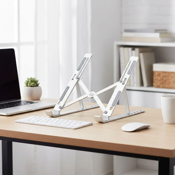 Plastik Katlanır Tablet Standı – Ayarlanabilir Açılı, Taşınabilir Masaüstü Telefon ve Tablet Tutucu Stand (5224) ürün görseli 1