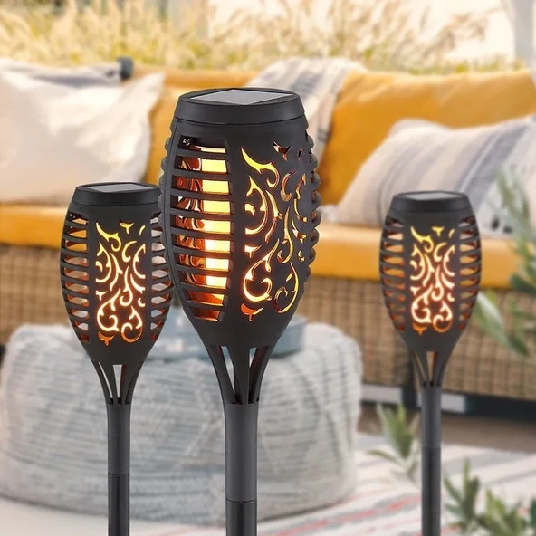 12 Ledli Alevli Solar Bahçe Aydınlatma  (5224) ürün görseli 1