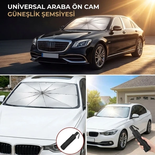 Premium Katlanabilir Araç Ön Cam Güneşliği – Şemsiye Tipi Oto Güneşlik, UV Korumalı Isı Yalıtımlı Ön Cam Gölgelik (5224) ürün görseli 1