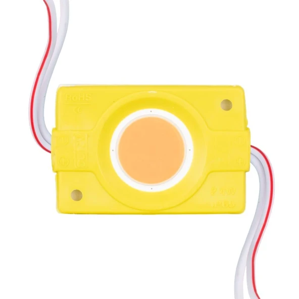 12 Volt 2.4 Watt Sarı COB LED Modül - 40X22 Mm ürün görseli 1