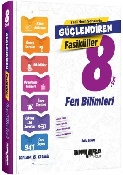8. Sınıf Fen Bilimleri Güçlendiren Fasiküller Ankara Yayıncılık ürün görseli 1