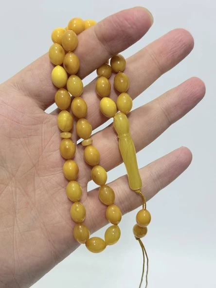 Doğal Kaya Damla Kehribar Tesbih 33lük 13,80 Gram K020 ürün görseli 1