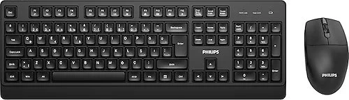Philips SPT6347B Kablosuz Türkçe Q Klavye & Mouse Set Siyah ürün görseli 1