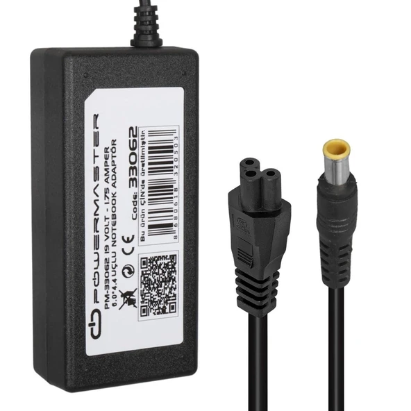 Powermaster PM-33062 19 Volt - 1.75 Amper 6.0*4.4  Mm Uçlu Adaptör (Asus Notebook) ürün görseli 1