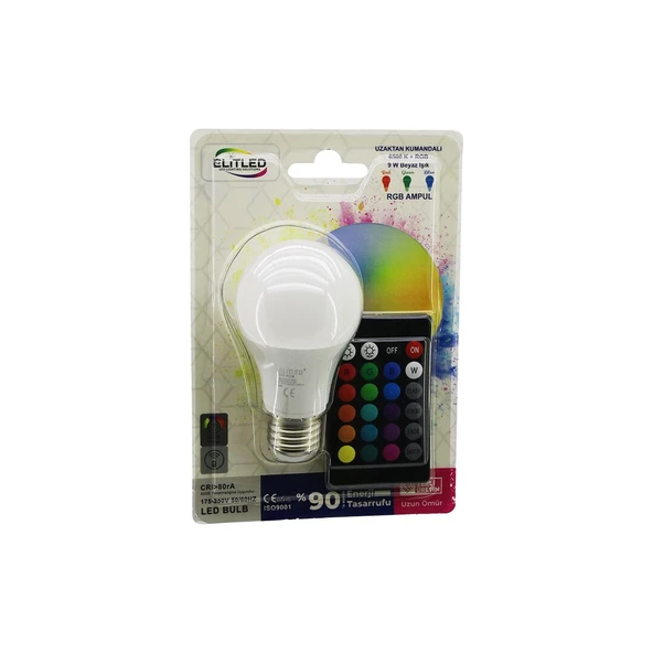 Uzaktan Kumandalı Led Ampul - RGB Renkli - E27 Duy ürün görseli 1