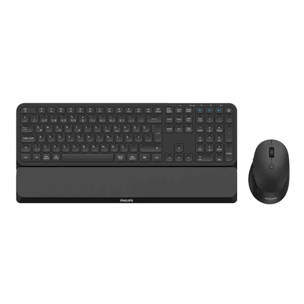 Philips SPT6607B Dual Mod + 2 Kanallı Bluetooth Türkçe Q Klavye & Mouse Siyah ürün görseli 1