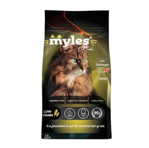 Myles Cat Food Somonlu Yetişkin Kedi Maması 12 Kg ürün görseli 1