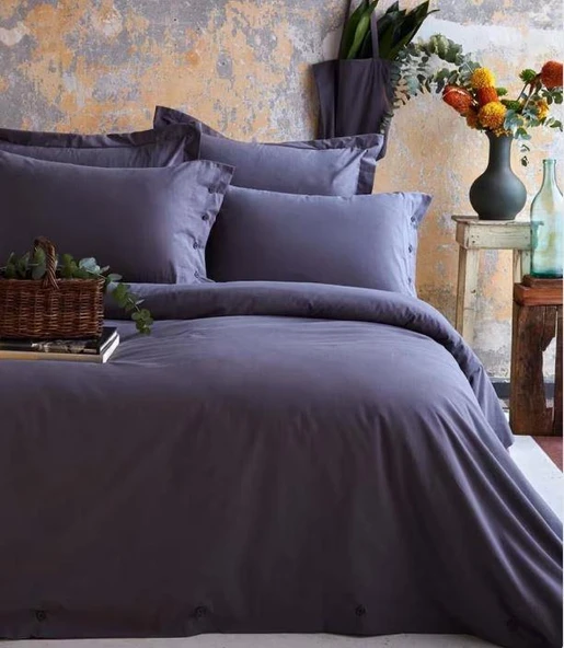 Apricitas Home Essential Çift Kişilik Nevresim Takımı Antrasit ürün görseli 1