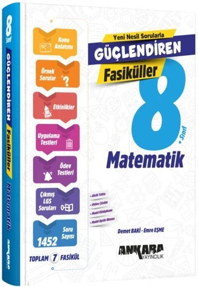 8. Sınıf Matematik Güçlendiren Fasiküller Ankara Yayıncılık ürün görseli 1
