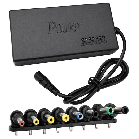 Powermaster PM-13512 12V-24V Ayarlanabilir Voltajlı LED Göstergeli Evrensel Notebook Ve Cihaz Adaptörü ürün görseli 1