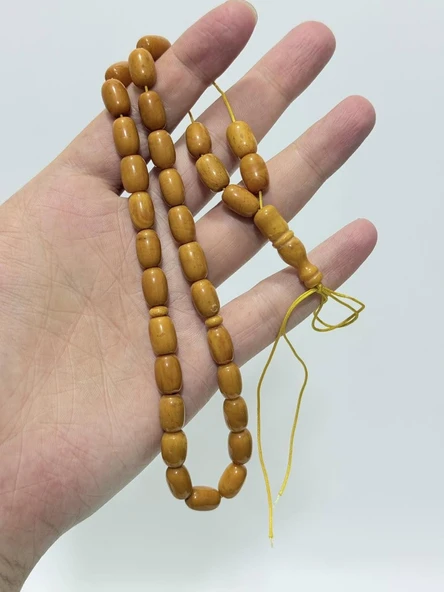 Doğal Kaya Damla Kehribar Tesbih 33lük 18,90 Gram K019 ürün görseli 1