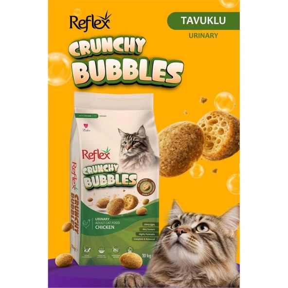Reflex Crunchy Bubbles URINARY Tavuklu Kedi Maması 10 kg ürün görseli 1