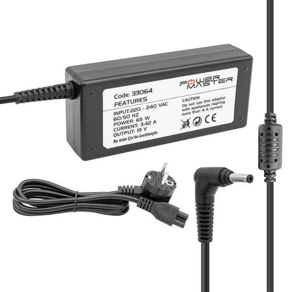 Powermaster Pm-33064 19 Volt - 3.42 Amper 4.0*1.35 Mm Uçlu Adaptör (Asus Ultrabook Notebook) ürün görseli 1