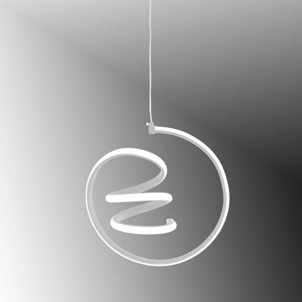 TT329-BY TT Aydınlatma İçte Kıvrımlı Mat Beyaz Led Avize ürün görseli 1