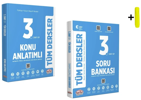 Editör 3. Sınıf Tüm Dersler Maarif Model Konu Anlatımlı Ve Soru Bankası ürün görseli 1