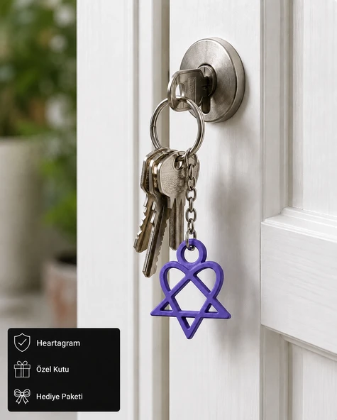 Heartagram Anahtarlık – Estetik Sembol Tasarımlı Şık Anahtarlık ürün görseli 1