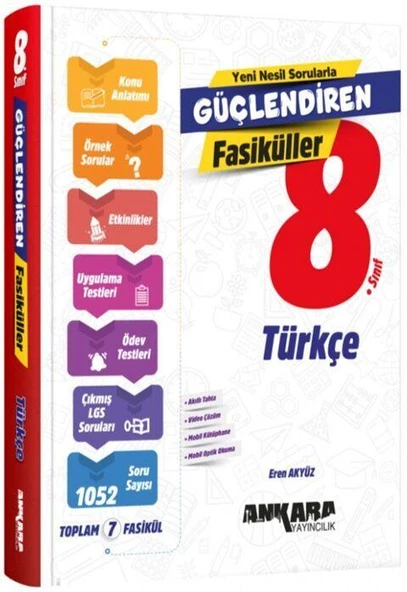 8. Sınıf Türkçe Güçlendiren Fasiküller Ankara Yayıncılık ürün görseli 1