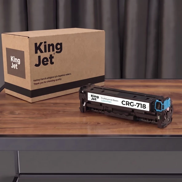 KingJET Canon Uyumlu CRG-718 Mavi Standart Kapasiteli (Tekli) Çipli Muadil Toner | MF729Cx ürün görseli 1