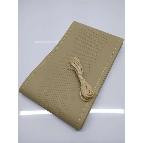 Direksiyon Simidi Kaplaması, 38 cm/15 inç Deri Direksiyon Simidi Kılıfı İğne ve İplikle El Yapımı ürün görseli 1