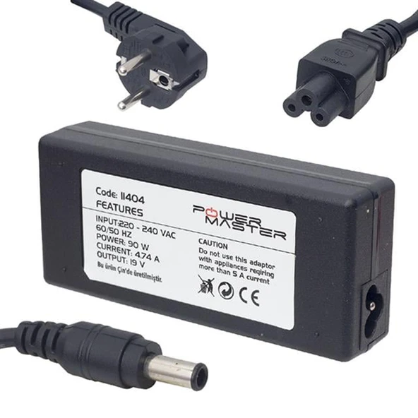 Powermaster PM-11404 19 Volt - 4.74 Amper 5.5*3.0  Mm Uçlu Adaptör (Samsung Notebook) ürün görseli 1