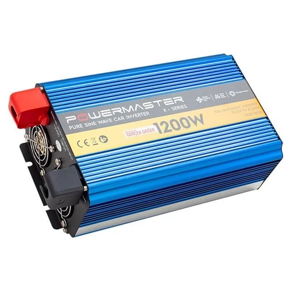 Powermaster 12 Volt 1200 Watt Pure Sinus Wave İnverter PWR-1200 ürün görseli 1