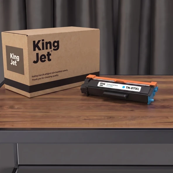 KingJET Brother Uyumlu TN-871XL Mavi Yüksek Kapasiteli (Tekli) Muadil Toner ürün görseli 1