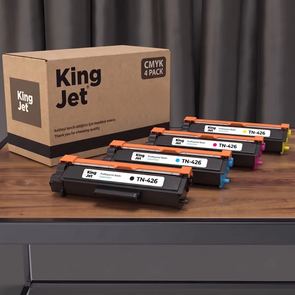 KingJET Brother Uyumlu TN-426 Yüksek Kapasiteli (4 Renk Takım) Muadil Toner ürün görseli 1