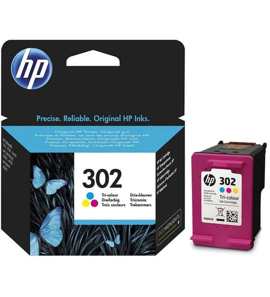 HP 302 Renkli Mürekkep Kartuşu F6U65Ae Uyumlu Yazıcılar: 2130/3639/4650/5220/5230/5232 SIFIR ÜRÜN ürün görseli 1