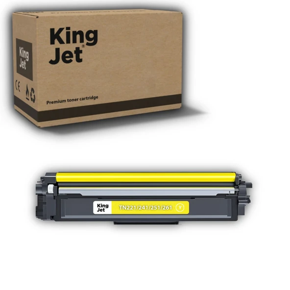 KingJET Brother Uyumlu TN-221 Sarı Standart Kapasiteli (Tekli) Muadil Toner | HL-3150CDN ürün görseli 1