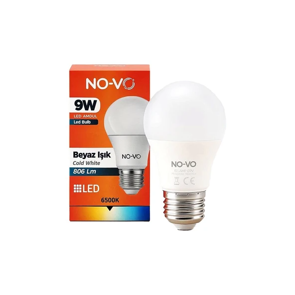 Beyaz Led Ampul - 9W - E27 Duy ürün görseli 1
