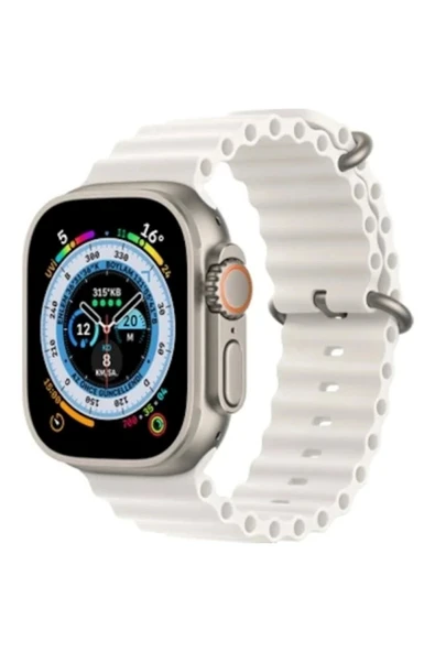 45mm Gri Kasa ve Çok Renkli Silikon Kordonlu Akıllı Saat - GPS, Nabız ve Sesli Görüşmeli ürün görseli 1