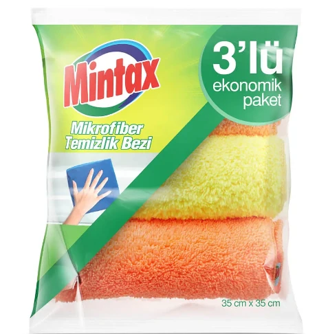 Mintax Mikrofiber Temizlik Bezi 3'lü ürün görseli 1