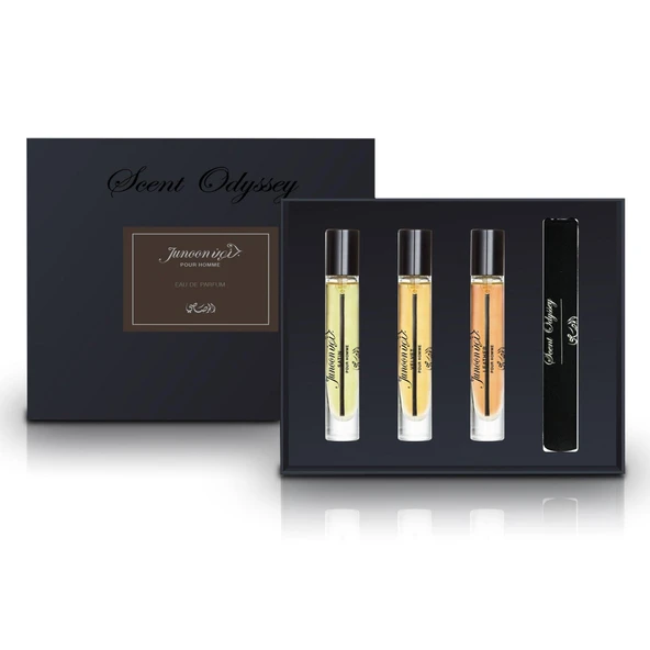 Rasasi Scent Odyssey Junoon Pour Homme Hediye Seti 3 x 7.5 ML EDP Erkek Mini Parfüm Seti ürün görseli 1