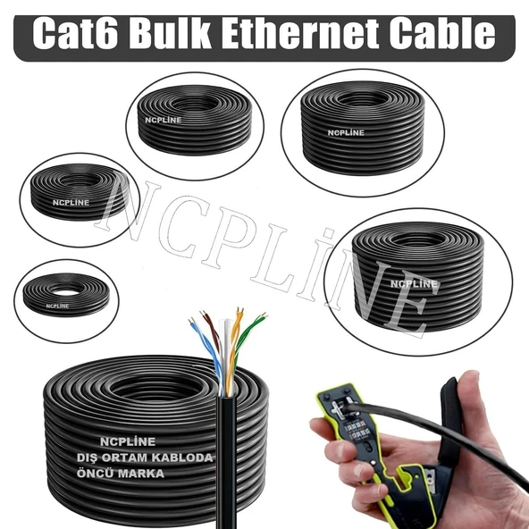 100mt 100 Metre +tv Plus Fiber Adsl Modem Bilgisayar Arası Ethernet Internet Kablosu Ağ Network ürün görseli 1