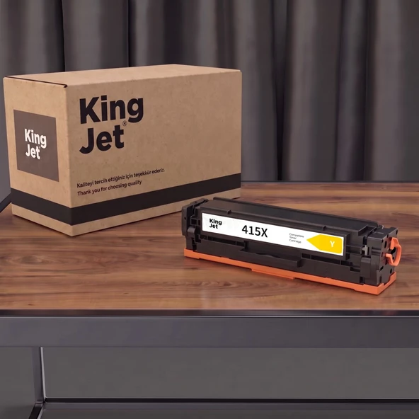 KingJET HP Uyumlu 415X W2032X Sarı Yüksek Kapasiteli (Tekli) Çipli Muadil Toner | Color LaserJet Pro MFP M479dw ürün görseli 1