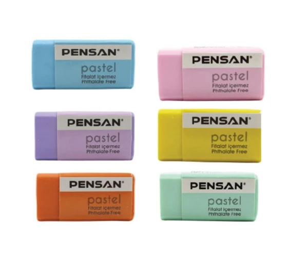 PENSAN PASTEL RENK SİLGİ 6 ADET ürün görseli 1