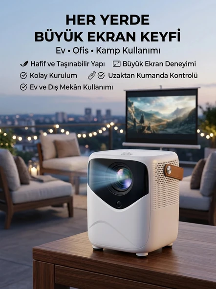 Projeksiyon Cihazı Film Dizi Oyun Wifi Destekli ürün görseli 1