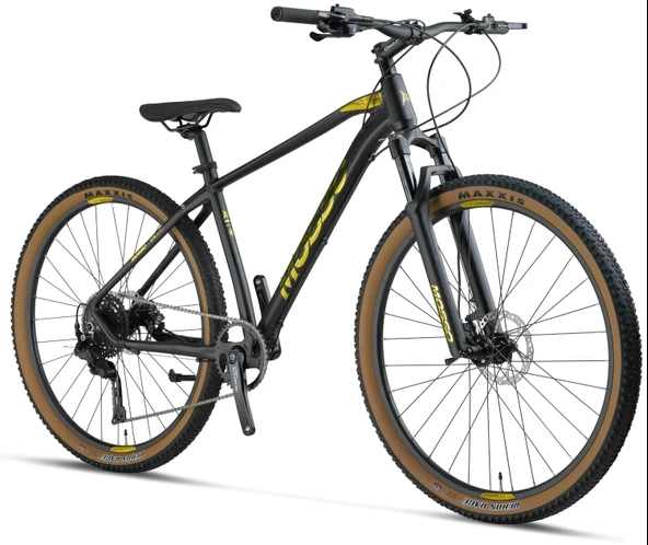 MOSSO GOLD EDITION-29 CUES ERKEK DAĞ BİSİKLETİ 406H HD 29 JANT 9 VİTES MAT SİYAH GOLD ürün görseli 1