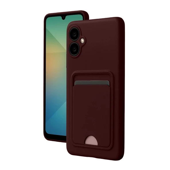 Samsung Galaxy A07 4g Kelvin Kartvizitli Silikon - Bordo ürün görseli 1